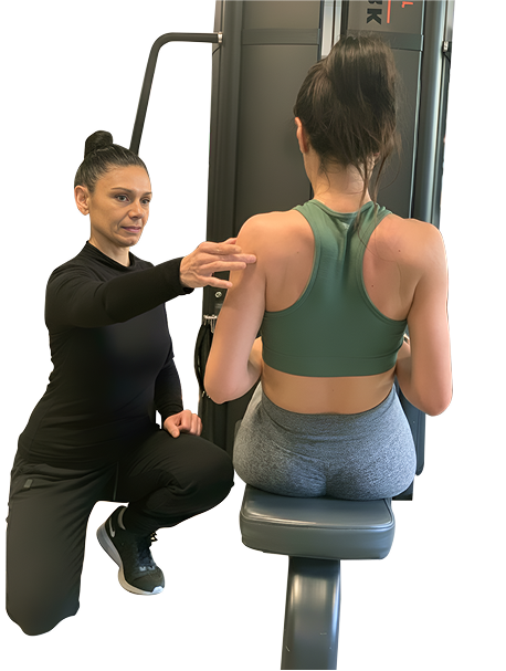 handsome strong man exercising gym 1